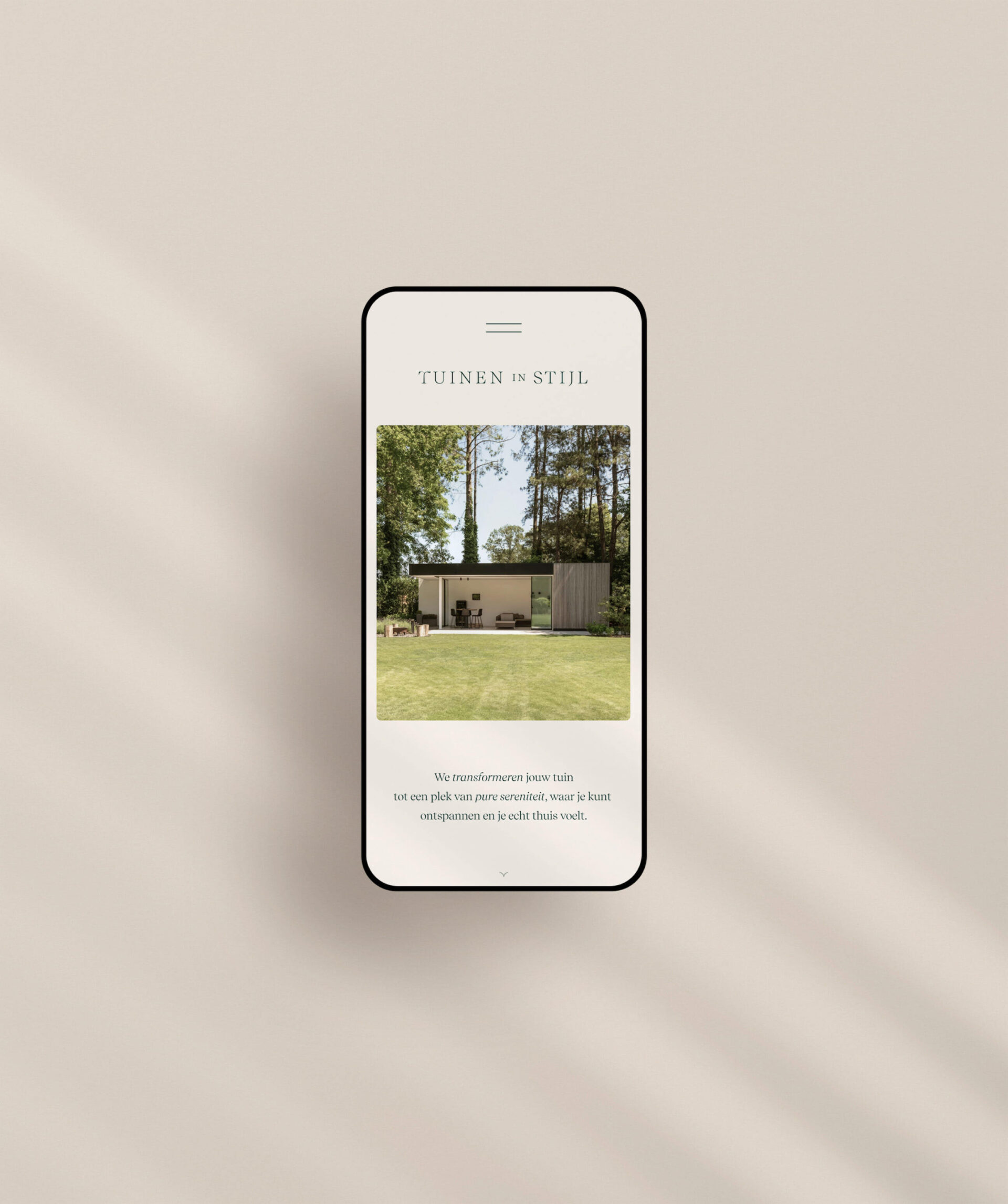 Tuinen in stijl mobiel website