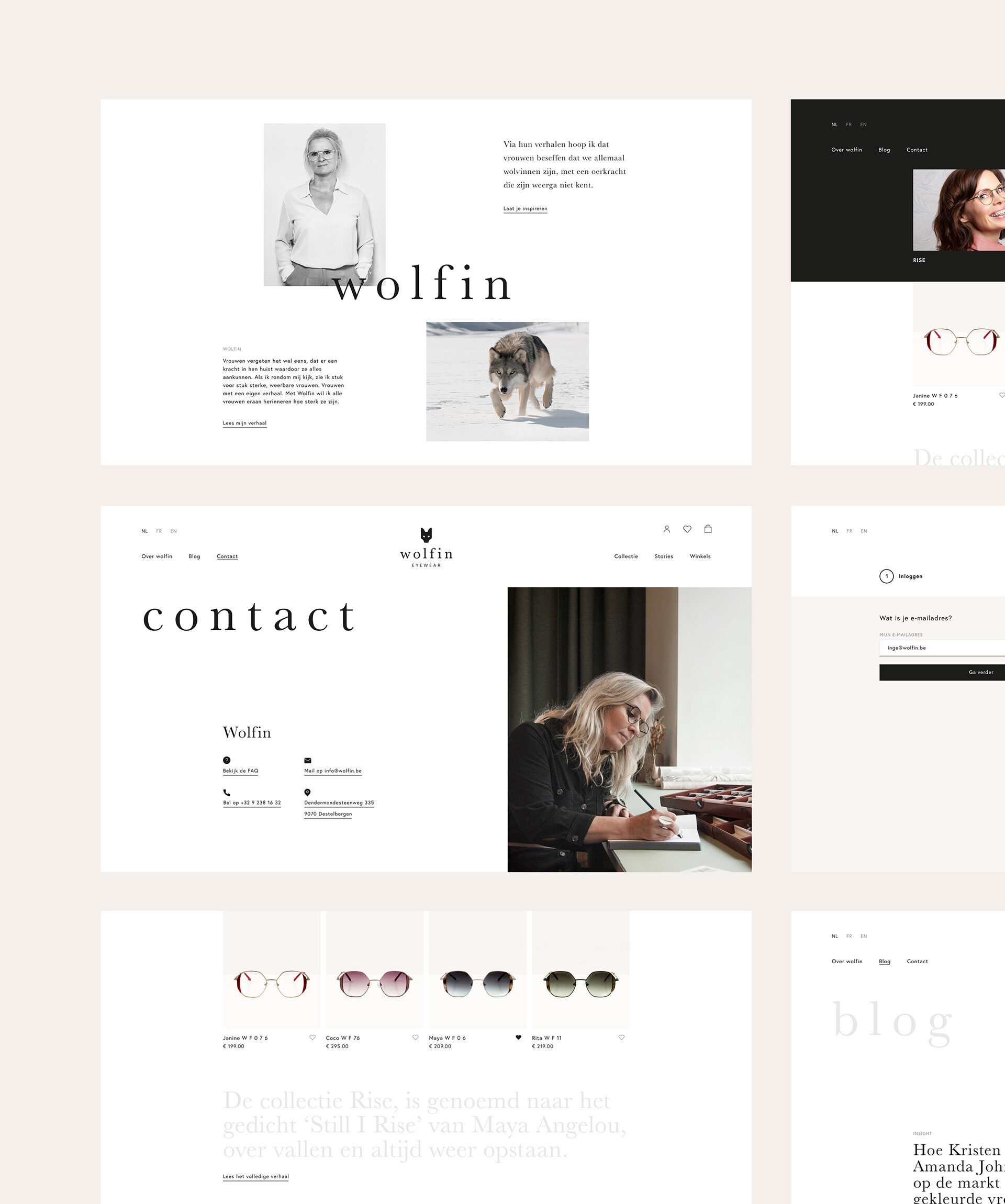wolfin webdesign website screens ontwerp